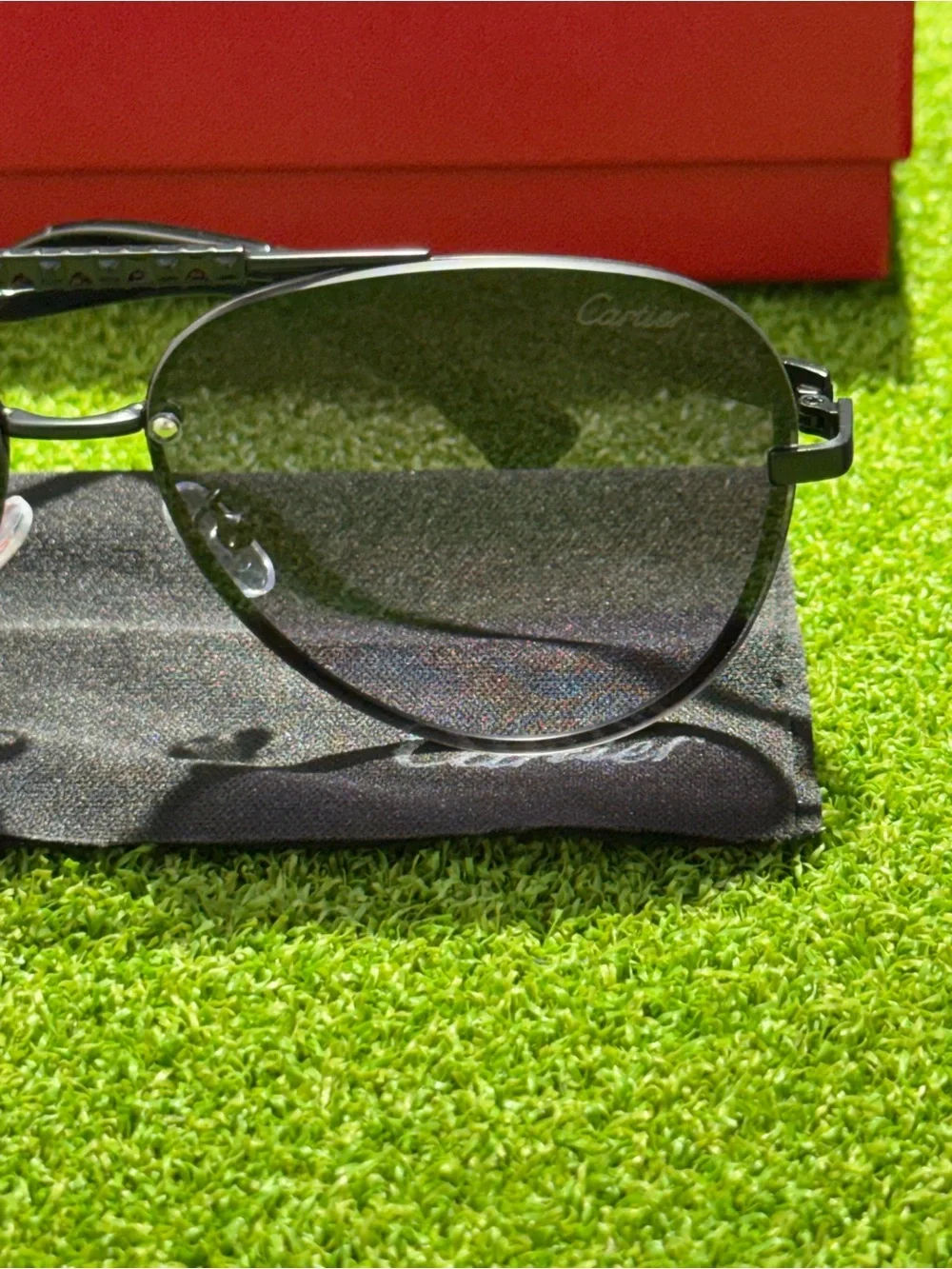 Cartier Black Sunglasses With Black Accents